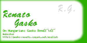 renato gasko business card